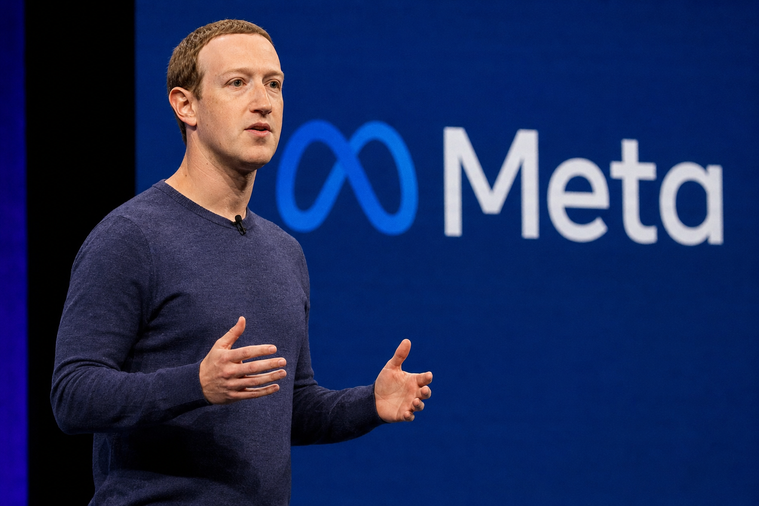 Mark Zuckerberg speaking at Meta