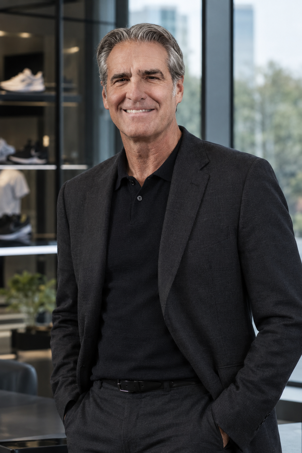 Nike executive standing in a modern office